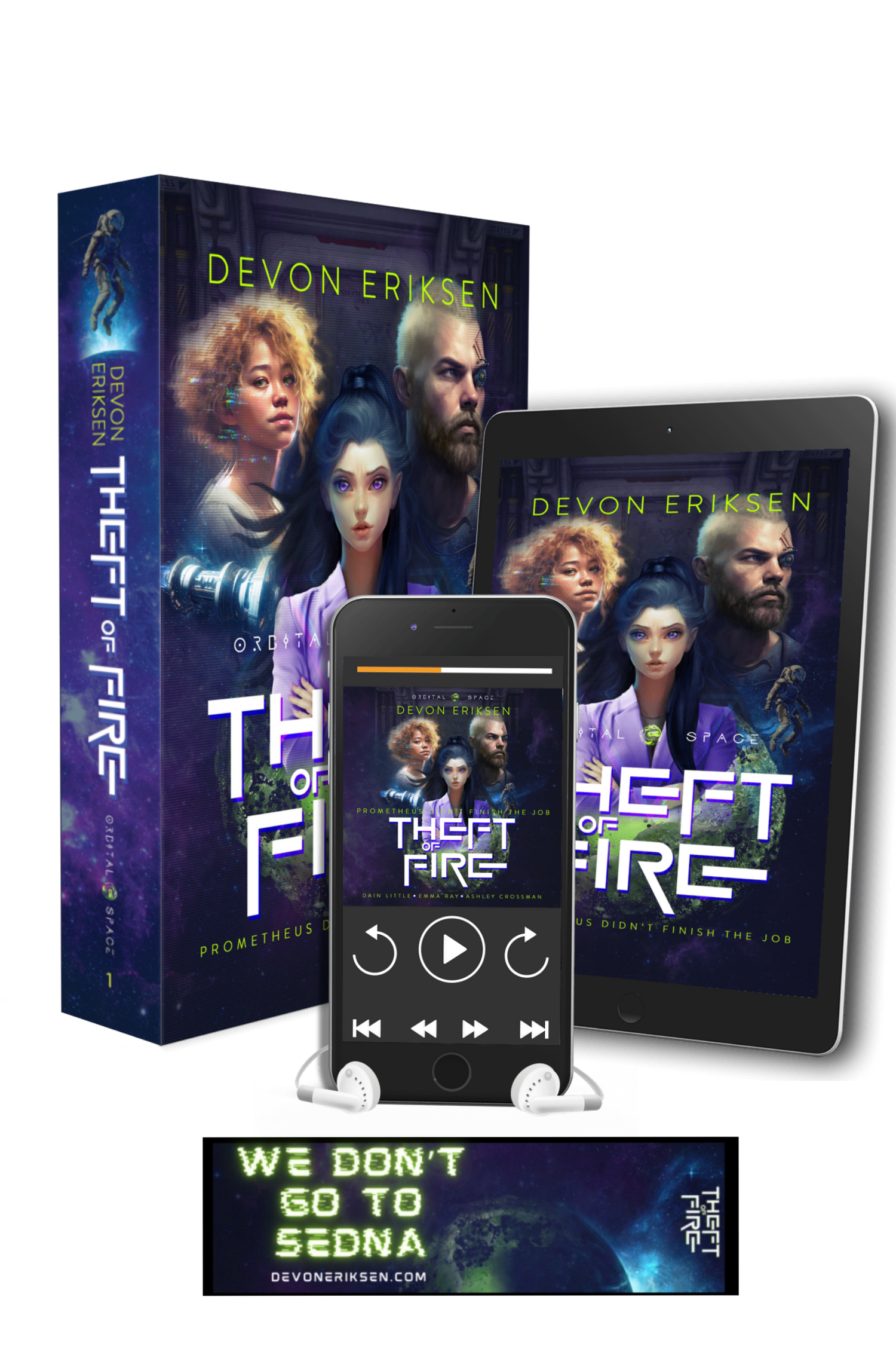Theft of Fire hardback, e-book, and audiobook