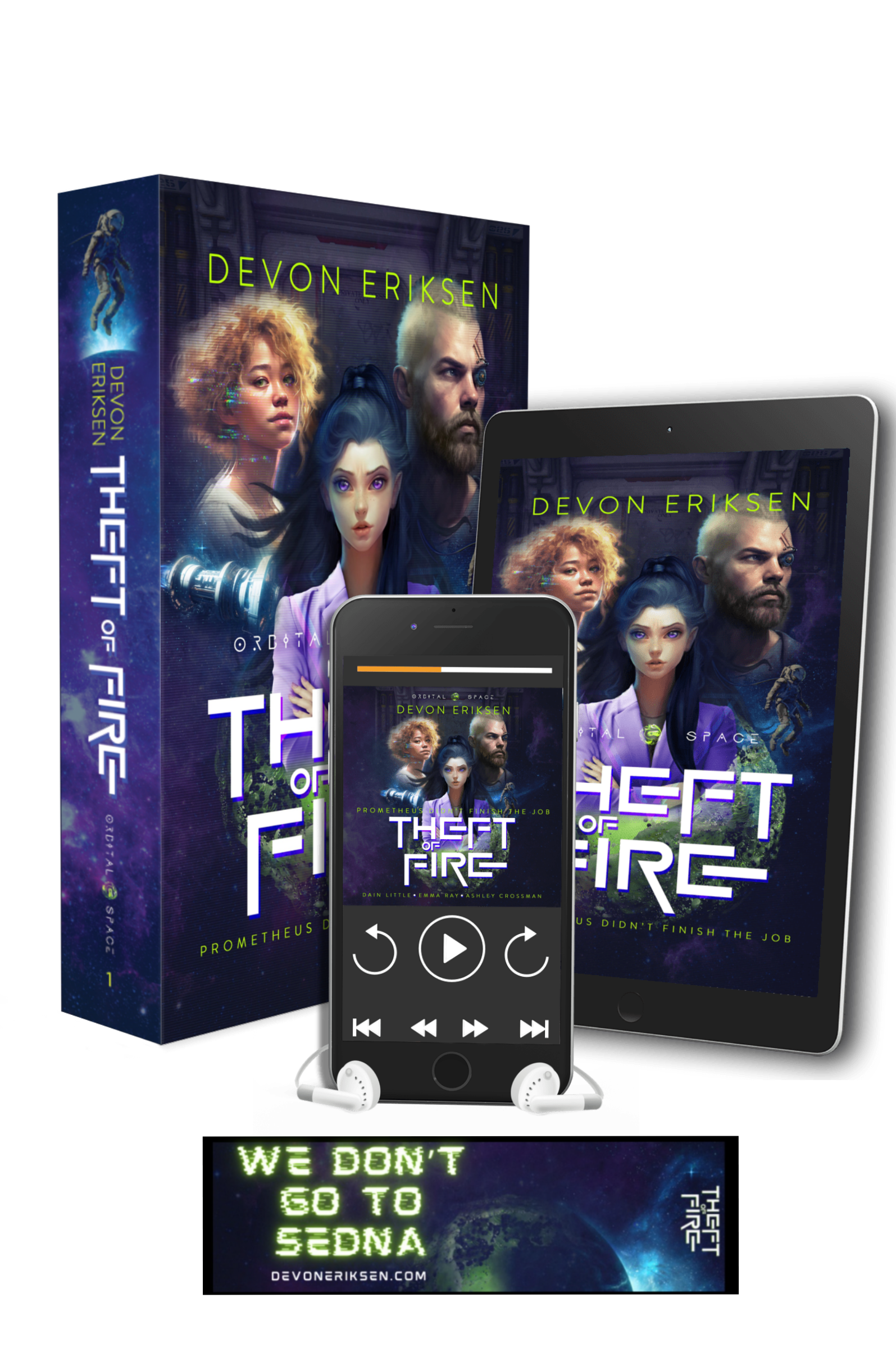 Theft of Fire hardback, e-book, and audiobook